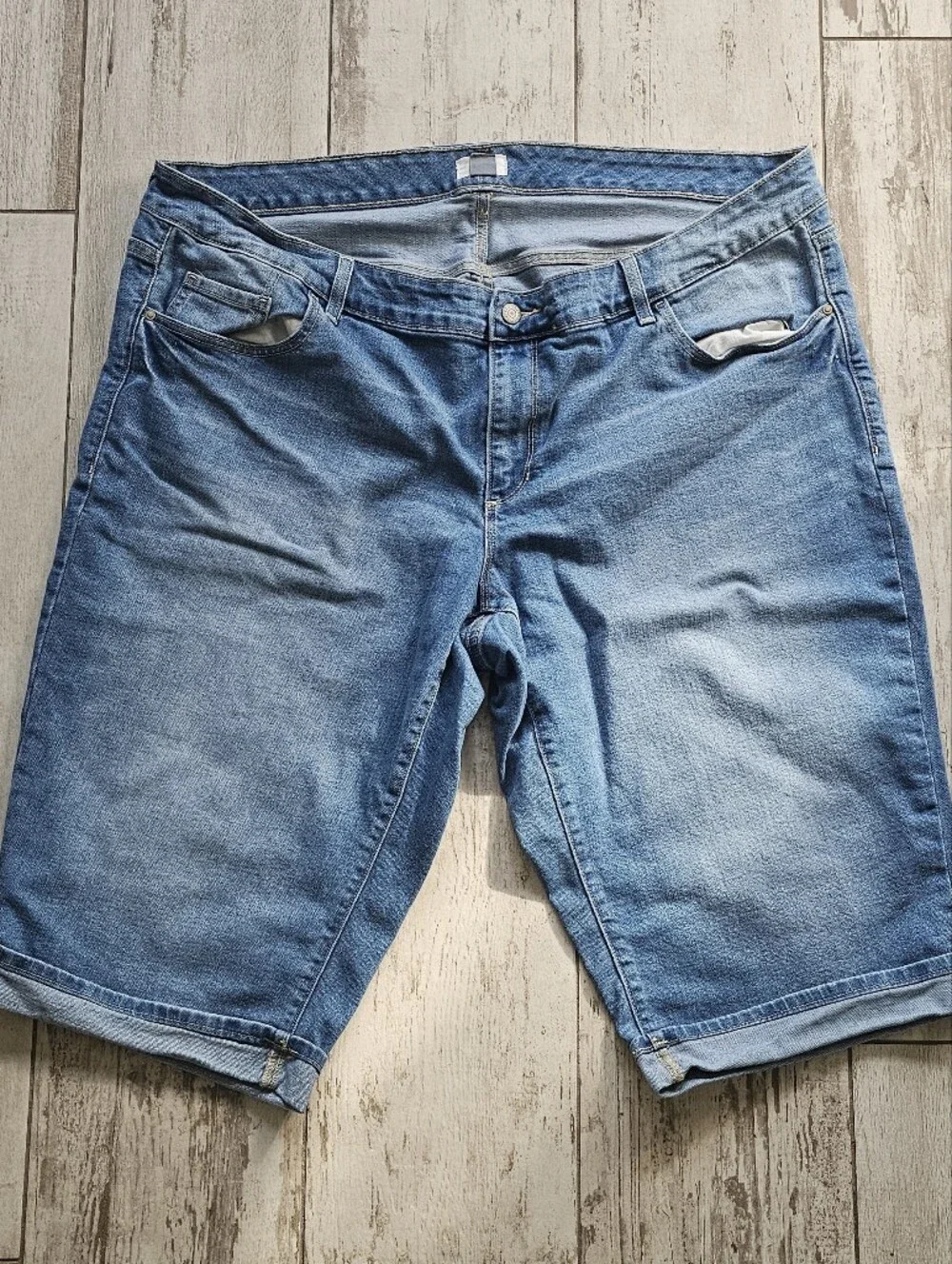 Old Navy Light Blue Denim Long Shorts 24W